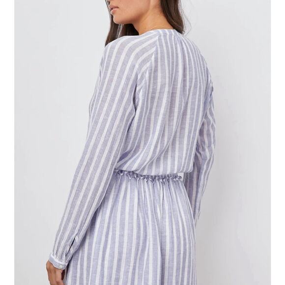 Rails Light Blue Jasmine Dress Rhône Stripe Dress NWT - Picture 3 of 14